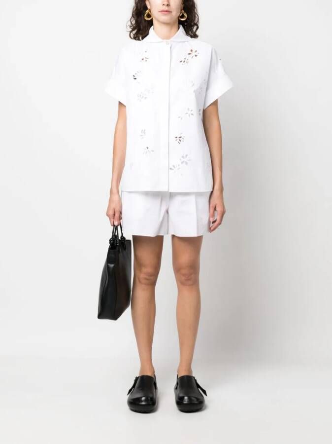 Jil Sander Blouse met geperforeerd detail Wit