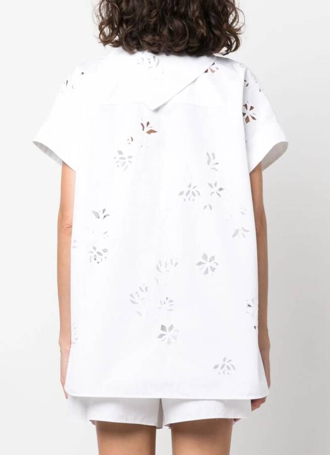 Jil Sander Blouse met geperforeerd detail Wit
