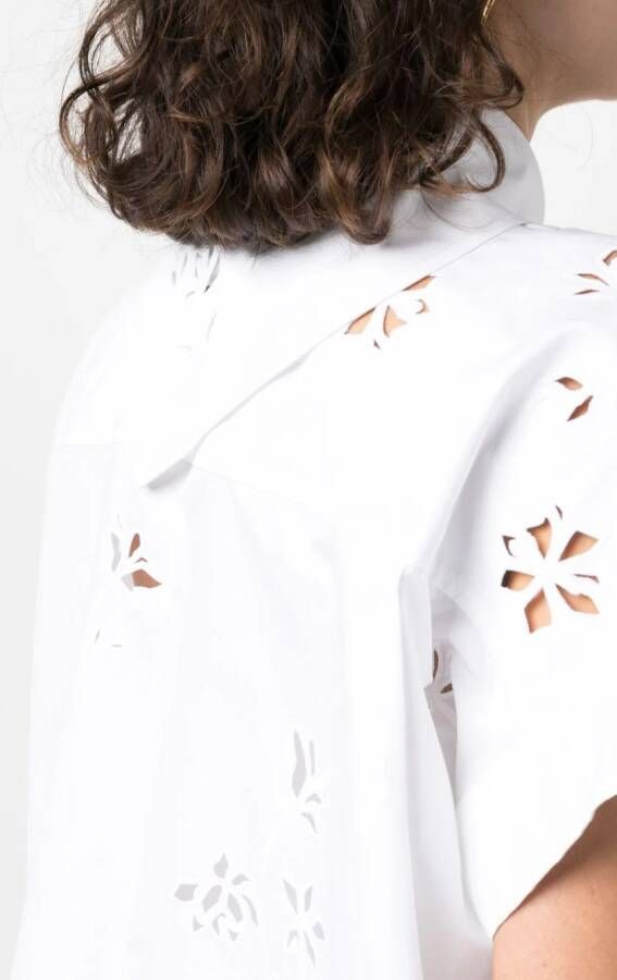 Jil Sander Blouse met geperforeerd detail Wit