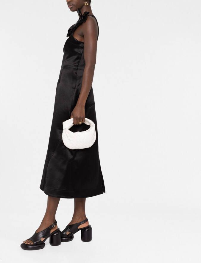 Jil Sander Midi-jurk met strikdetail Zwart