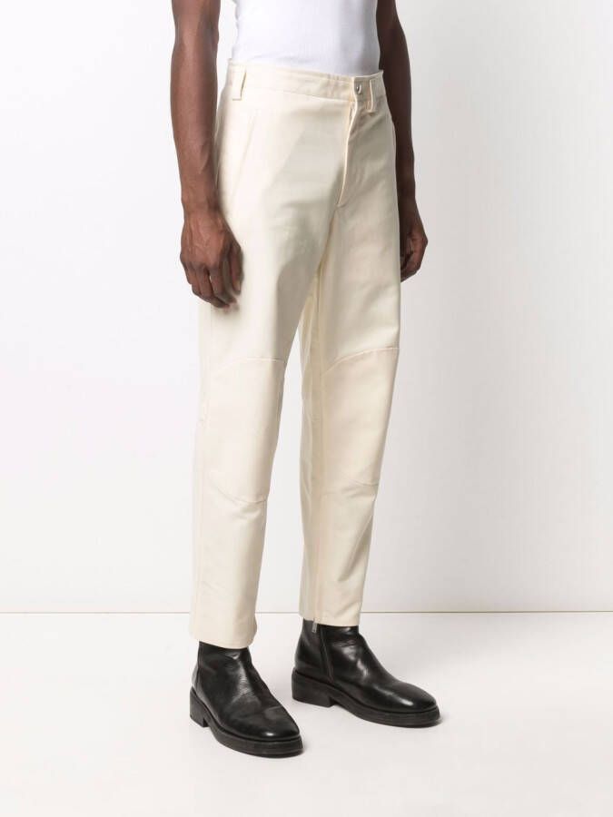 Jil Sander Broek met enkelrits Beige