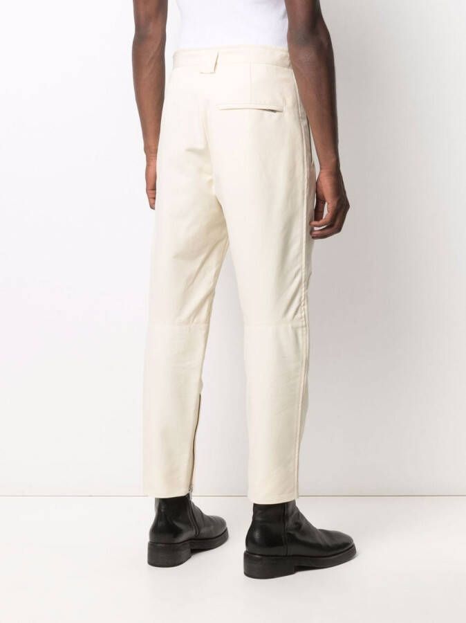 Jil Sander Broek met enkelrits Beige
