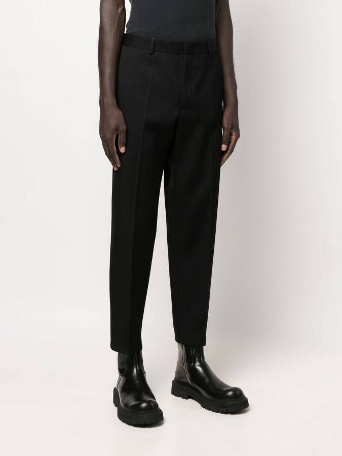 Jil Sander Broek met toelopende pijpen Zwart