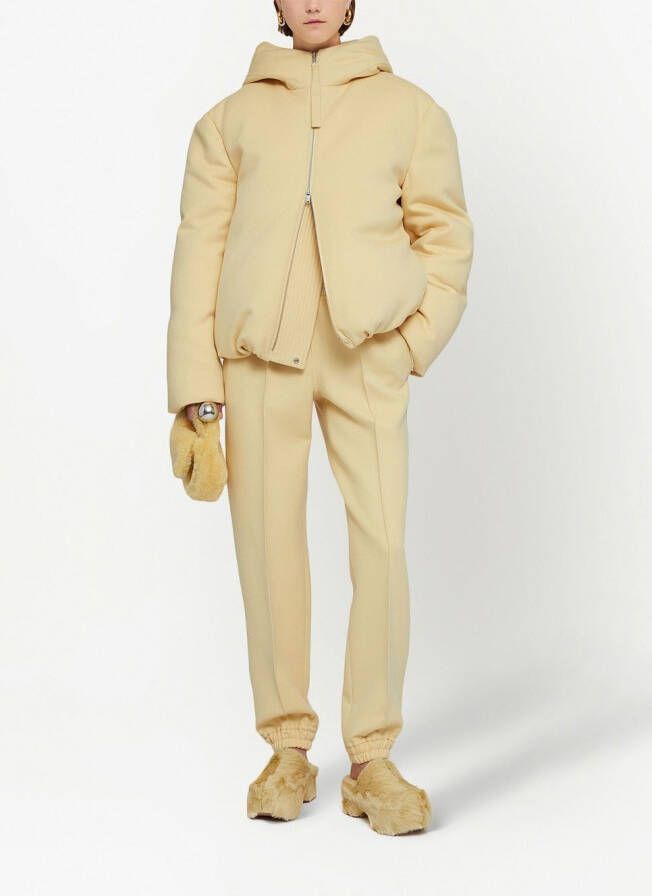 Jil Sander Broek met trekkoordtaille Geel