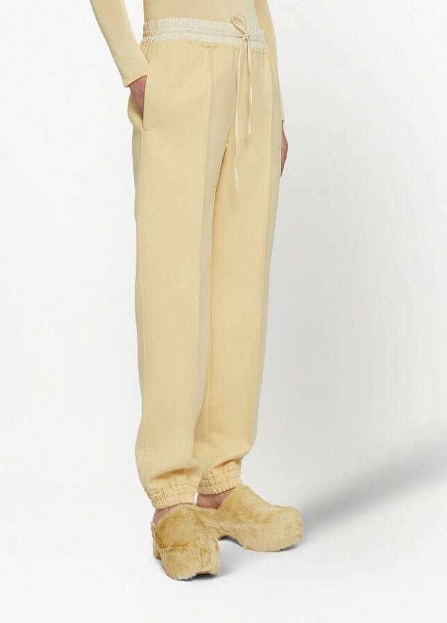 Jil Sander Broek met trekkoordtaille Geel