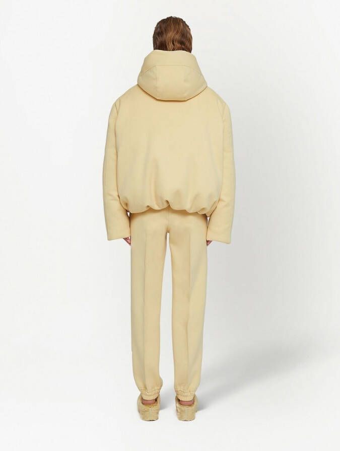 Jil Sander Broek met trekkoordtaille Geel