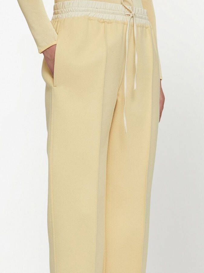 Jil Sander Broek met trekkoordtaille Geel