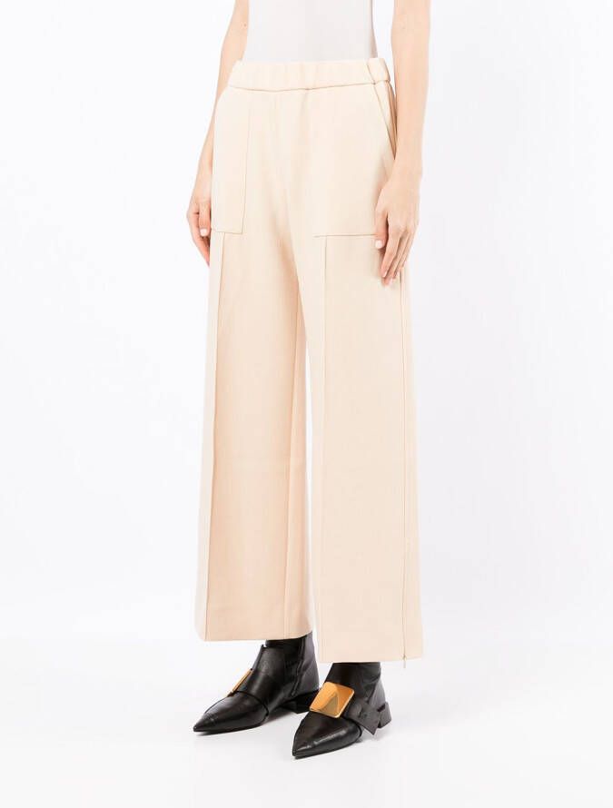 Jil Sander Broek met wijde pijpen Beige