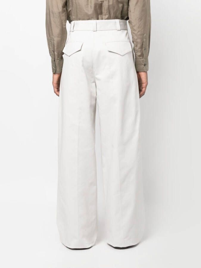 Jil Sander Broek met wijde pijpen Grijs