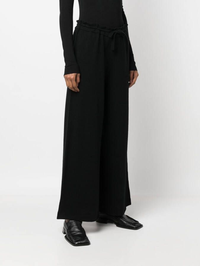 Jil Sander Broek met wijde pijpen Zwart