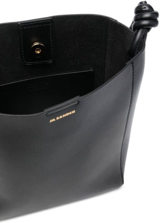 Jil Sander Bucket-tas met logoprint Zwart