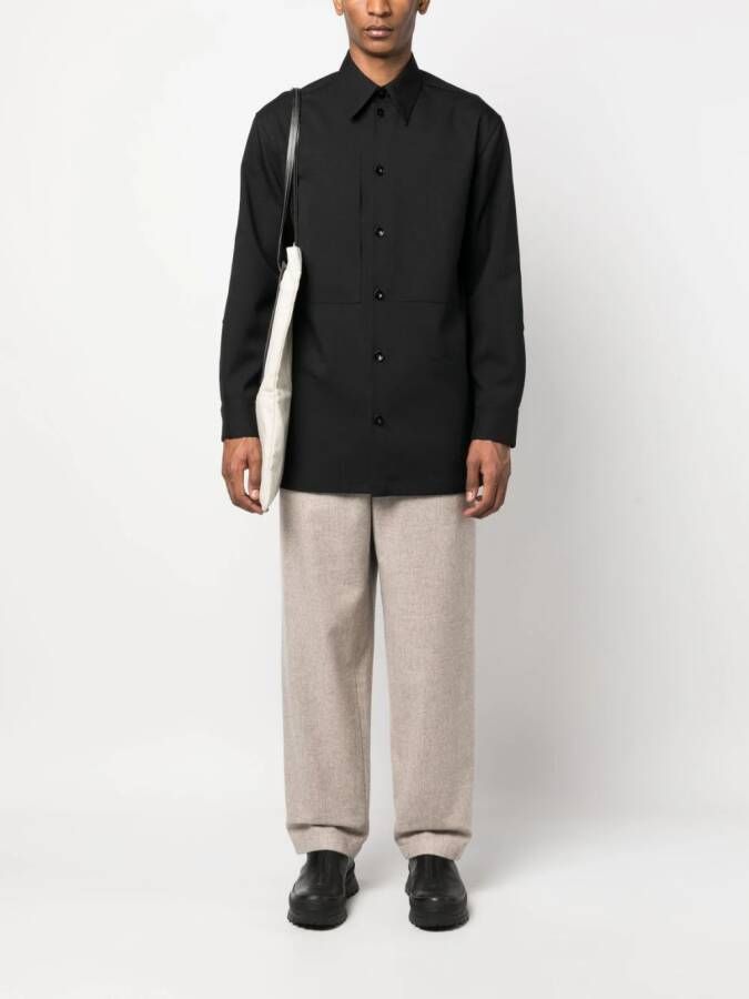 Jil Sander Button-up overhemd Zwart