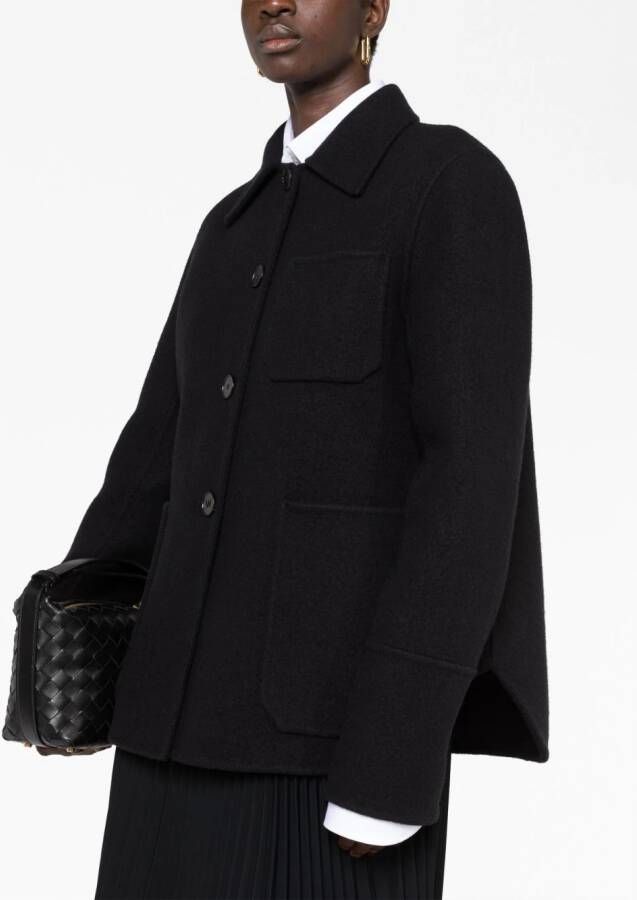 Jil Sander Button-up shirtjack Zwart