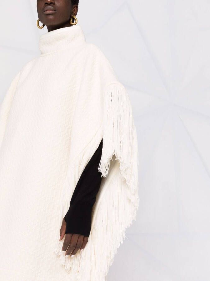 Jil Sander Cape met franje Beige