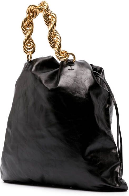 Jil Sander Shopper met kettinghengsel Zwart