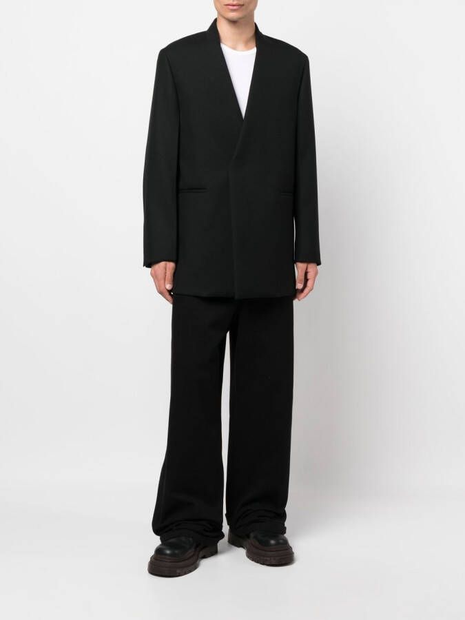 Jil Sander Colbert met dubbele rij knopen Zwart