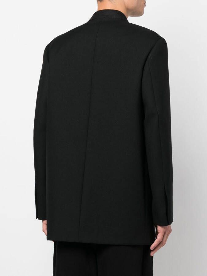 Jil Sander Colbert met dubbele rij knopen Zwart