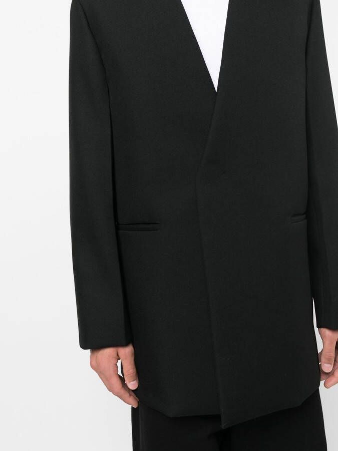 Jil Sander Colbert met dubbele rij knopen Zwart