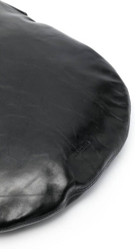 Jil Sander Leren schoudertas Zwart