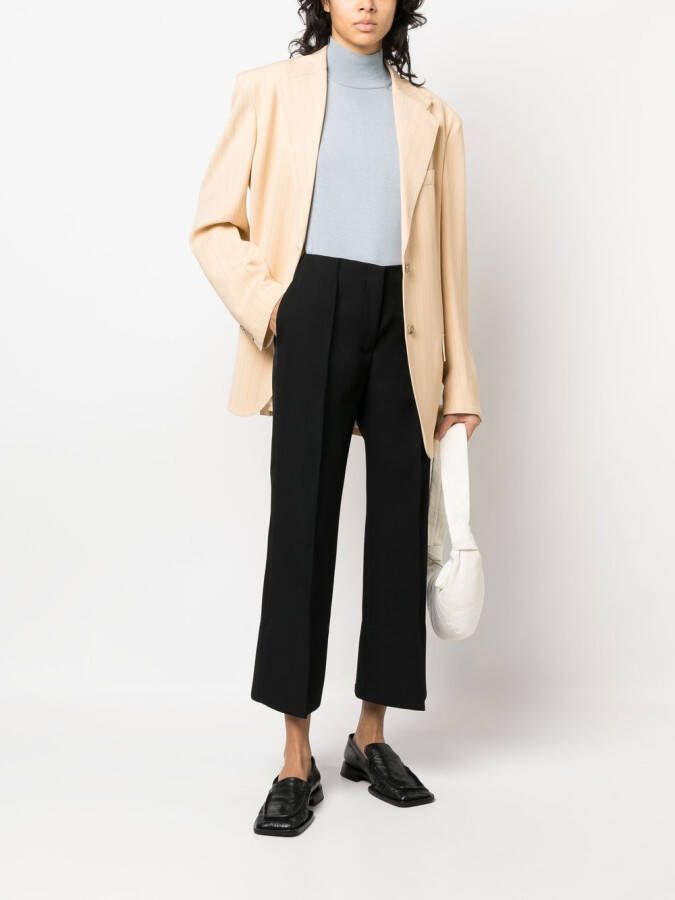 Jil Sander Broek met wijde pijpen Zwart