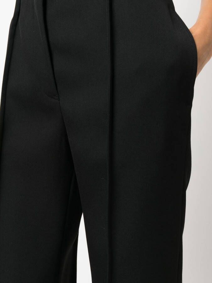Jil Sander Broek met wijde pijpen Zwart
