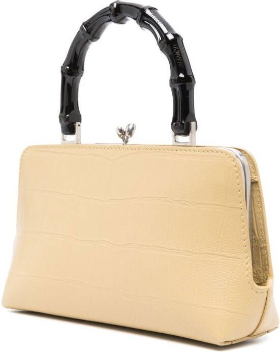 Jil Sander Crossbodytas met krokodillenleer-effect Beige