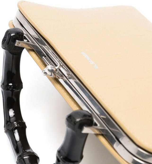 Jil Sander Crossbodytas met krokodillenleer-effect Beige