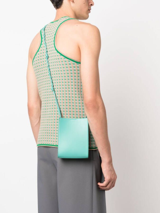 Jil Sander Leren schoudertas Groen