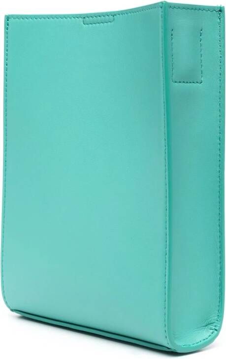 Jil Sander Leren schoudertas Groen