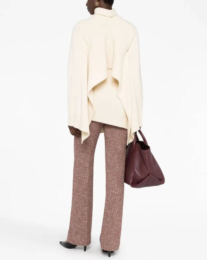 Jil Sander Ribgebreide trui Beige