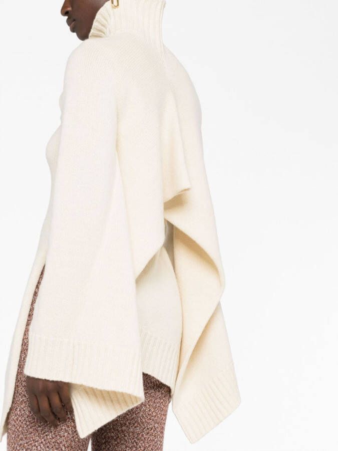 Jil Sander Ribgebreide trui Beige