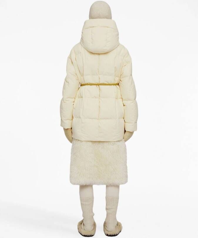 Jil Sander Donsjack met capuchon Wit
