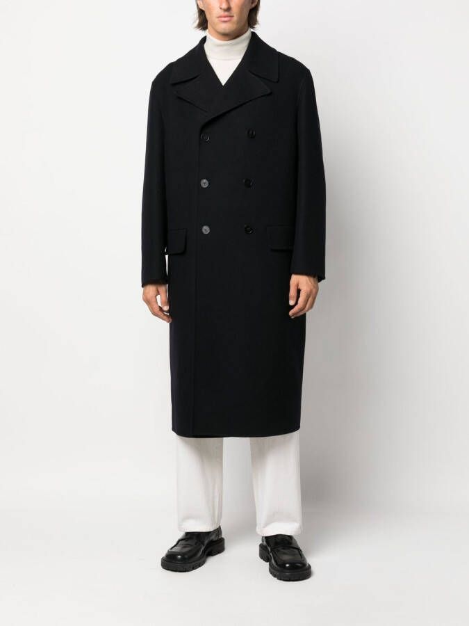 Jil Sander Jas met dubbele rij knopen Blauw