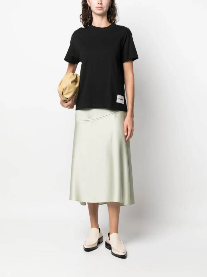 Jil Sander Drie T-shirts met logopatch Wit
