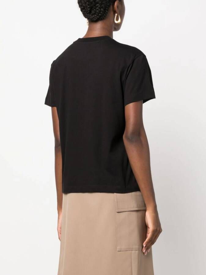 Jil Sander Drie T-shirts met logopatch Zwart