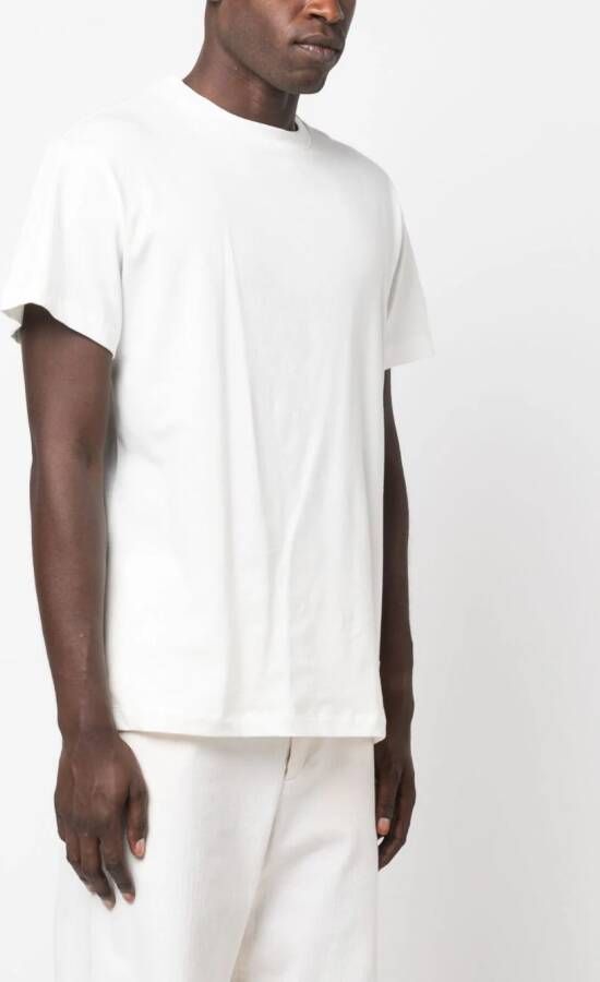 Jil Sander Drie T-shirts met logoprint Wit