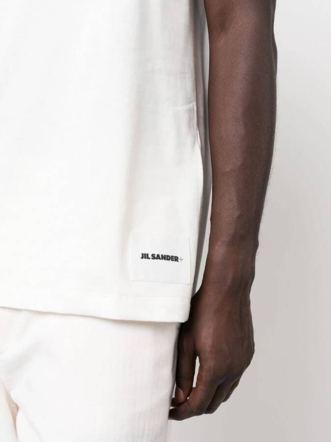 Jil Sander Drie T-shirts met logoprint Wit