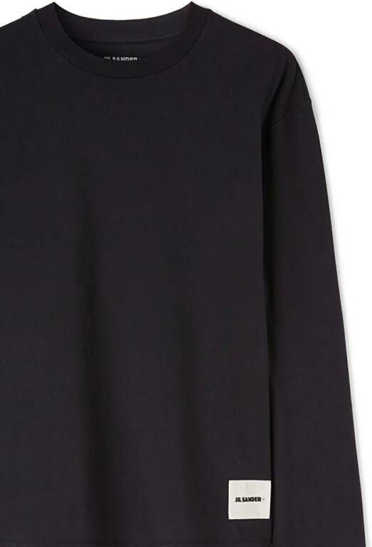 Jil Sander Drie T-shirts met logoprint Zwart