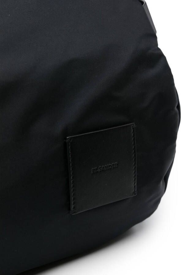 Jil Sander Duffeltas met logopatch Zwart