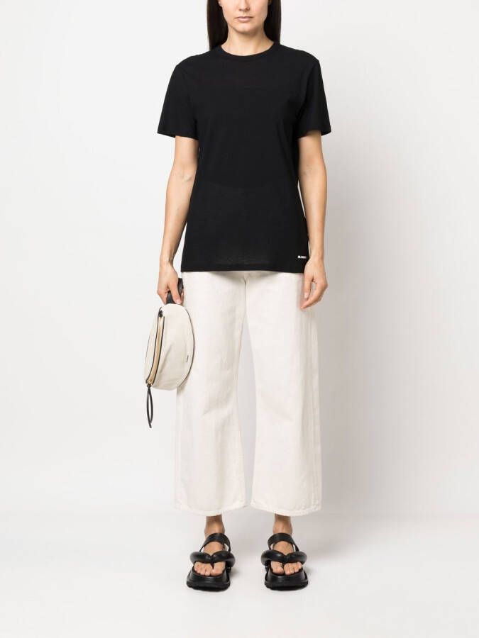 Jil Sander Effen T-shirt Zwart