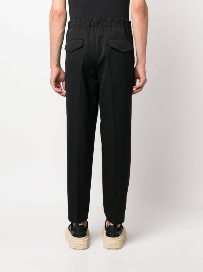 Jil Sander Pantalon met elastische tailleband Zwart