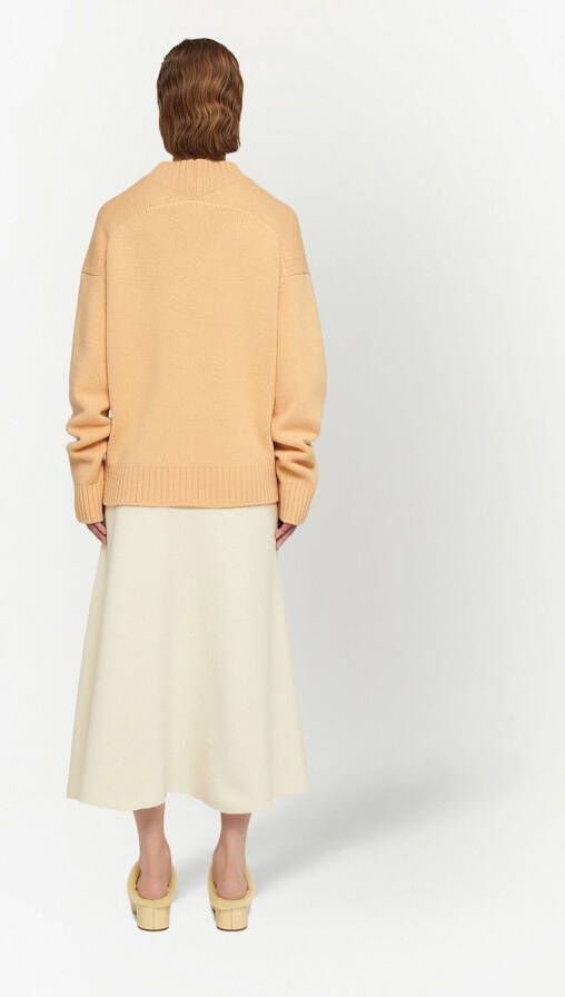 Jil Sander Trui met extra lange mouwen Oranje