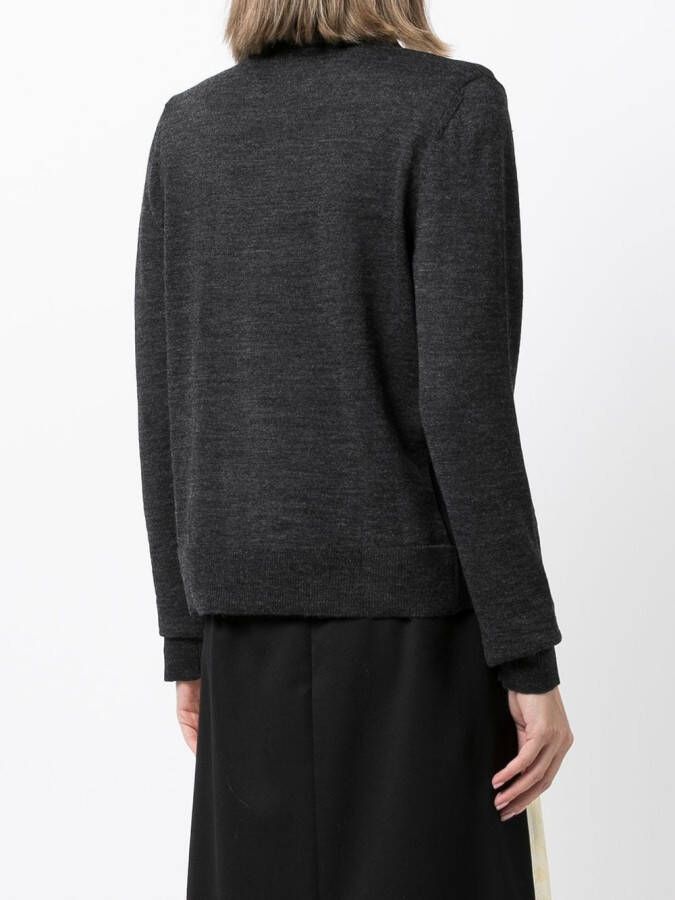 Jil Sander Vest met doorzichtig vlak Zwart