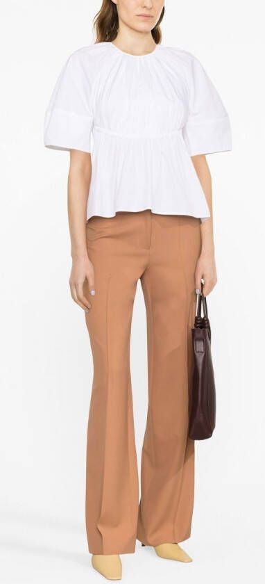 Jil Sander Geplooide blouse Wit
