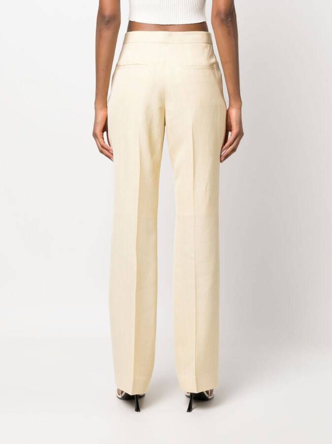 Jil Sander Geplooide pantalon Geel