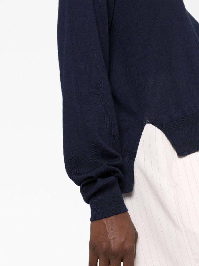 Jil Sander Geribbelde trui Blauw