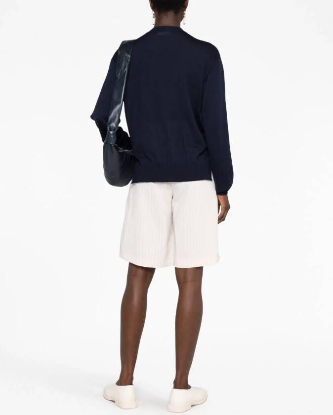 Jil Sander Geribbelde trui Blauw