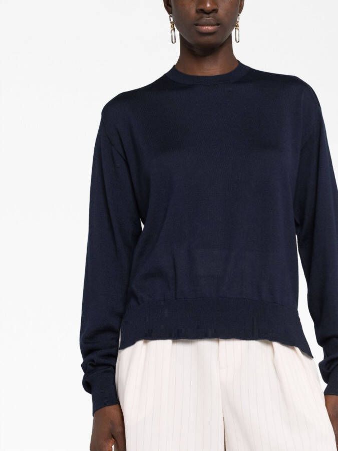 Jil Sander Geribbelde trui Blauw