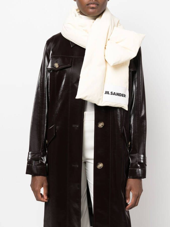 Jil Sander Gewatteerde sjaal Beige