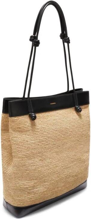 Jil Sander Geweven shopper Beige